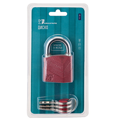 АВАНГАРД ВС2Д-50 ДИСКО красный d8мм Замок навесной   от интернет площадки Гурумарт