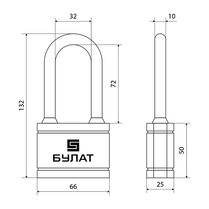 БУЛАТ ВС 366-01 ПЛ чугунный в пластике 5кл. d=10,5мм Замок навесной от интернет площадки Гурумарт