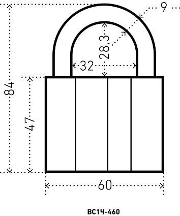 АЛЛЮР ВС1Ч-460 d9мм 5кл. Замок навесной   от интернет площадки Гурумарт