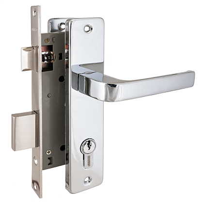 Замок врезной АЛЛЮР 126/1 CP ХРОМ от интернет-площадки Гурумарт