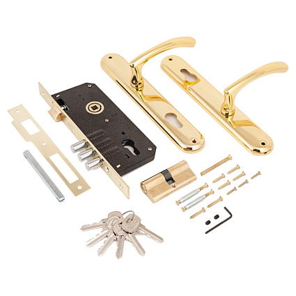 Замок врезной АЛЛЮР 0221 GP ЛАТУНЬ от интернет-площадки Гурумарт