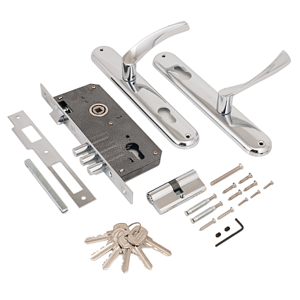 Замок врезной АЛЛЮР 0203 CP ХРОМ от интернет-площадки Гурумарт