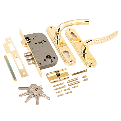 Замок врезной АЛЛЮР 132/3 GP ЛАТУНЬ от интернет-площадки Гурумарт