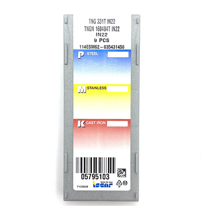 картинка Пластина токарная TNGN 160404T IN22 от магазина Гурумарт