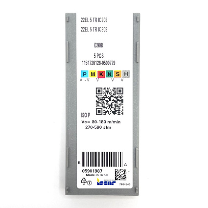 картинка Пластина резьбовая 22EL 5 TR  IC908 от магазина Гурумарт