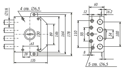 Замок накладной СЕНАТ ЗНСТ 2-3 Б/О 061 от интернет площадки Гурумарт