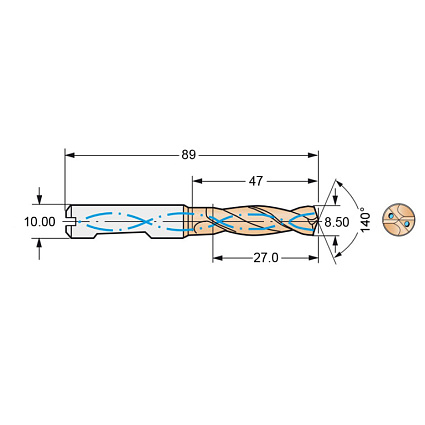картинка Сверло монолитное R840-0850-30-W1A  1220 от магазина Гурумарт
