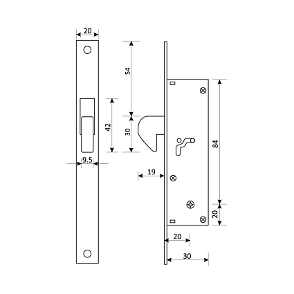 БУЛАТ ЗВ 1-1К.20.00.20.04 (72-K-CR) хром 5кл. Замок врезной б/руч   от интернет площадки Гурумарт