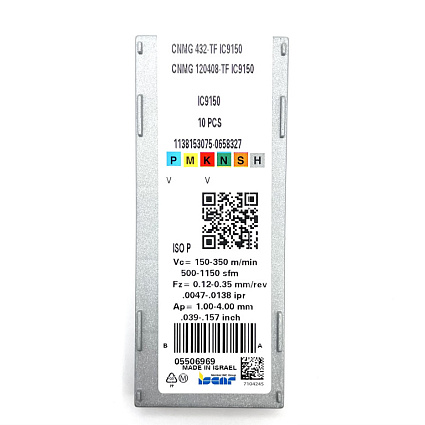 картинка Пластина токарная CNMG 120408-TF  IC9150  от магазина Гурумарт