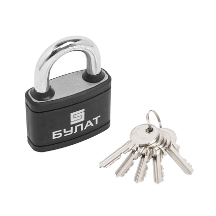 БУЛАТ ВС 365 ПЛ чугунный в пластике 5кл. d=9мм Замок навесной   от интернет площадки Гурумарт