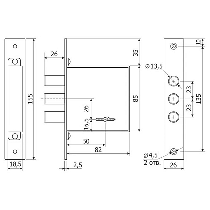Замок врезной сувальдный Guardian (Гардиан) 10.01 от интернет-площадки Гурумарт