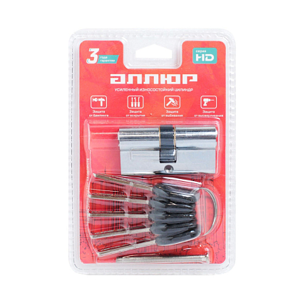 АЛЛЮР HD F 60-5К CP (30x30) хром перф.кл БЛИСТЕР Цилиндровый механизм от интернет площадки Гурумарт