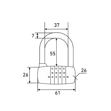 БУЛАТ ВС 604Б-01 кодовый d=7 мм Замок навесной от интернет площадки Гурумарт