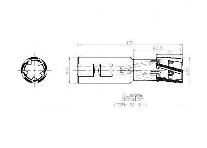 картинка Фреза для нарезания резьбы MTSRH 32-5 от магазина Гурумарт