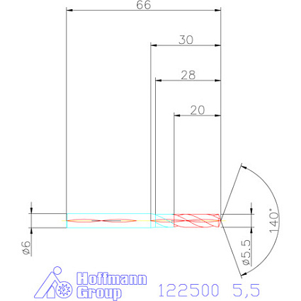 картинка Сверло монолитное 122500 5.5 от магазина Гурумарт