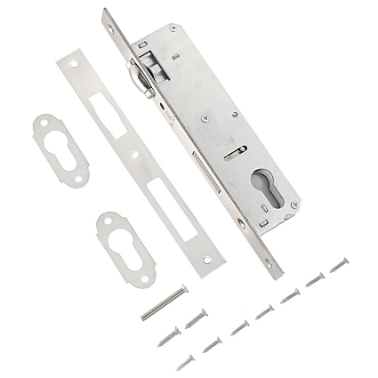 БУЛАТ ЗВ 5-1.30.00.23.08 нерж. сталь 30мм ролик.зщ под ц/м Замок врезной б/руч   от интернет площадки Гурумарт