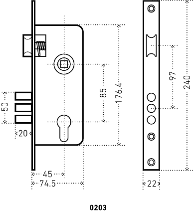 Замок врезной АЛЛЮР 0203 GP ЛАТУНЬ от интернет-площадки Гурумарт