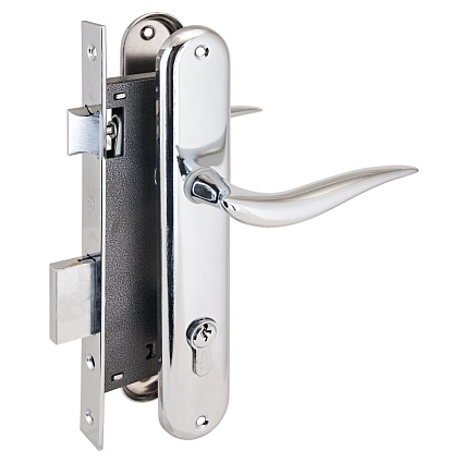 Замок врезной АЛЛЮР 0205 CP ХРОМ от интернет-площадки Гурумарт