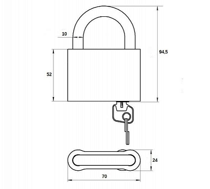 Д-град Зенит ВС 1.02 (skin) d10мм Замок навесной   от интернет площадки Гурумарт