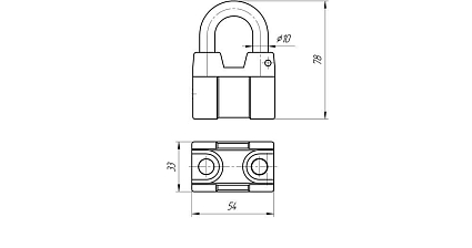 Д-град Зенит ВС4А d10мм Замок навесной   от интернет площадки Гурумарт