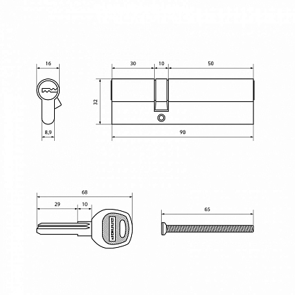 Цилиндр Аллюр DL-01 90(30*10*50) от интернет площадки Гурумарт