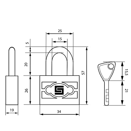БУЛАТ ВС 3-П30 ПЛ стальной 5кл. d=5мм Замок навесной от интернет площадки Гурумарт