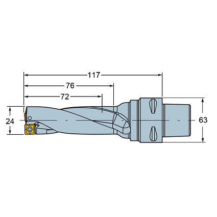 картинка Сверло со сменными пластинами CoroDrill® 880-D2400C6-03  от магазина Гурумарт