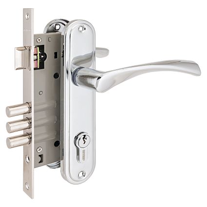 Замок врезной АЛЛЮР 103/3 CP ХРОМ от интернет-площадки Гурумарт