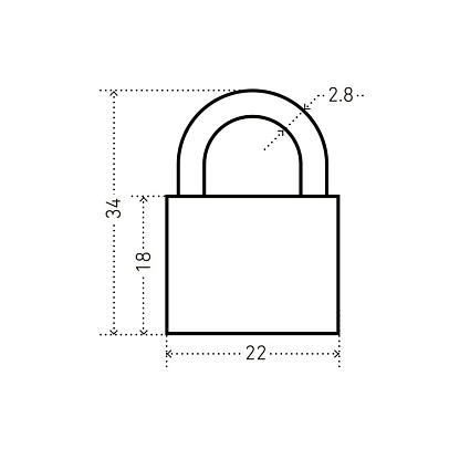 АЛЛЮР ВС1Л-20 ЧЕРНЫЙ d=2,8мм для чемоданов Замок навесной от интернет площадки Гурумарт