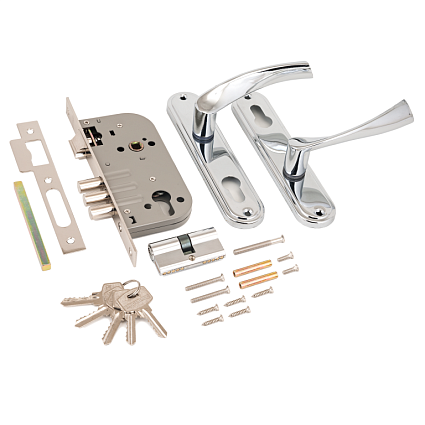 Замок врезной АЛЛЮР 103/3 CP ХРОМ от интернет-площадки Гурумарт