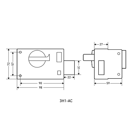 Замок накладной АЛЛЮР ЗН2-АС от интернет площадки Гурумарт