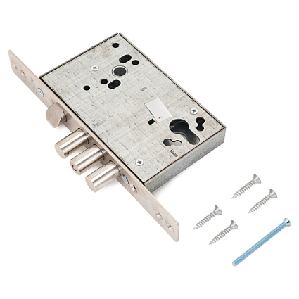 Замок врезной ЭЛЬБОР 1.01.27.0.0 ЛАЗУРИТ Б/О НИКЕЛЬ ПОД Ц/МЕХ ЗЩ М/О 85 от интернет-площадки Гурумарт