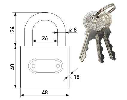 Soller 365-1 (50мм) Замок навесной от интернет площадки Гурумарт