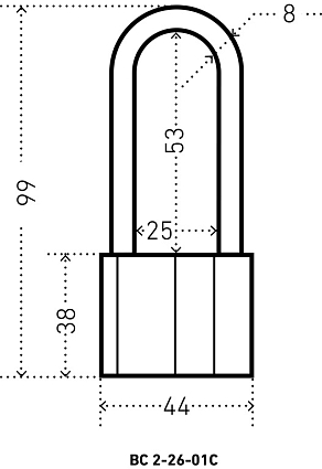 АЛЛЮР ВС2-26-01С d8мм Замок навесной  от интернет площадки Гурумарт