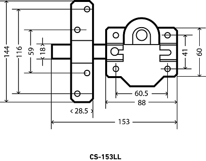 Замок-засов накладной АЛЛЮР CS-153 LL от интернет площадки Гурумарт