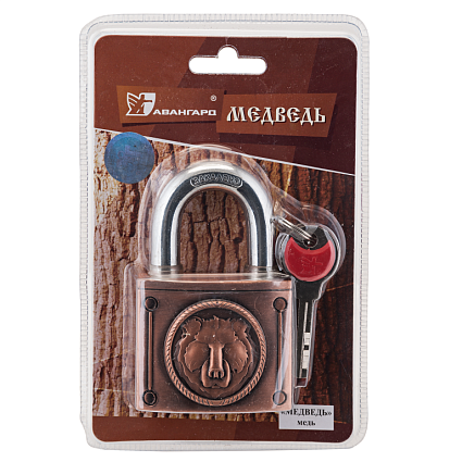 АВАНГАРД ВС2М-60 МЕДВЕДЬ Медь d11,5мм Замок навесной от интернет площадки Гурумарт