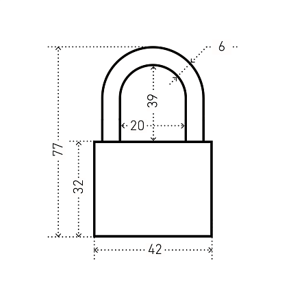 АЛЛЮР ВС1Ч- 364ПД ЗЕЛЁНЫЙ 5 кл. d6мм дл.дужка Замок навесной   от интернет площадки Гурумарт