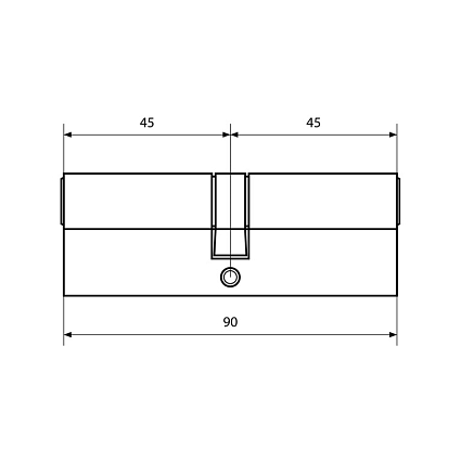 АЛЛЮР HD F 90-5К BP (45x45) латунь перф.кл Цилиндровый механизм от интернет площадки Гурумарт