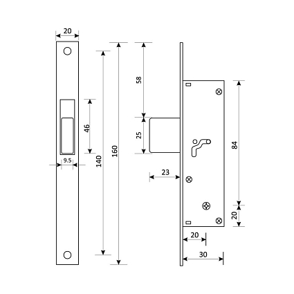 БУЛАТ ЗВ 1-1П.20.00.20.04 (71-K-CR) хром 5кл. Замок врезной б/руч   от интернет площадки Гурумарт