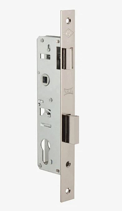 KALE 153 20mm W/B никель б/о б/накл.б/мех м/о 85мм без ЦМ Замок врезной б/руч от интернет площадки Гурумарт
