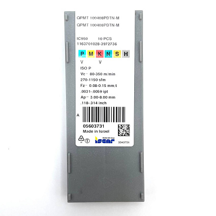 картинка Пластина фрезерная QPMT 100408PDTN-M IC950 от магазина Гурумарт
