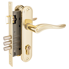 Замок врезной АЛЛЮР 102/3 GP ЛАТУНЬ от интнрнет-магазина Замки-НТ