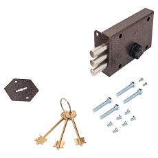 Замок накладной СЕНАТ ЗНС43-1 3 КЛ.Б/О 231 от интернет площадки Гурумарт  