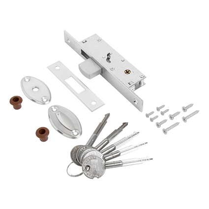 БУЛАТ ЗВ 1-1П.20.00.20.04 (71-K-CR) хром 5кл. Замок врезной б/руч   от интернет площадки Гурумарт